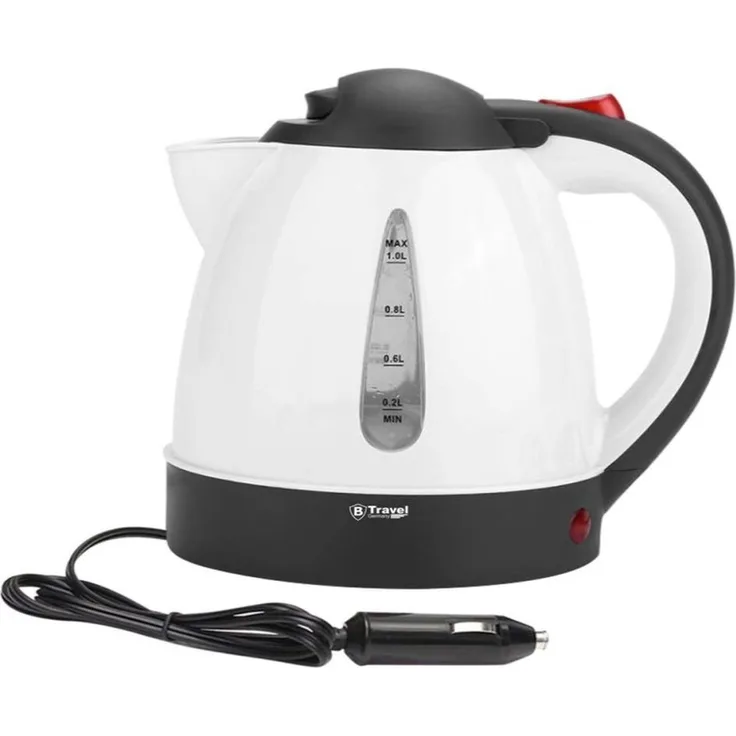 Bahama Reise-Wasserkocher Elektrischer Wasserkocher 12V 150W Auto Boot KFZ PKW Teekocher Elektro 1.00l 150.00W Weiss