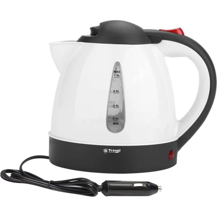 Bahama Reise-Wasserkocher Elektrischer Wasserkocher 12V 150W Auto Boot KFZ PKW Teekocher Elektro 1.00l 150.00W Weiss