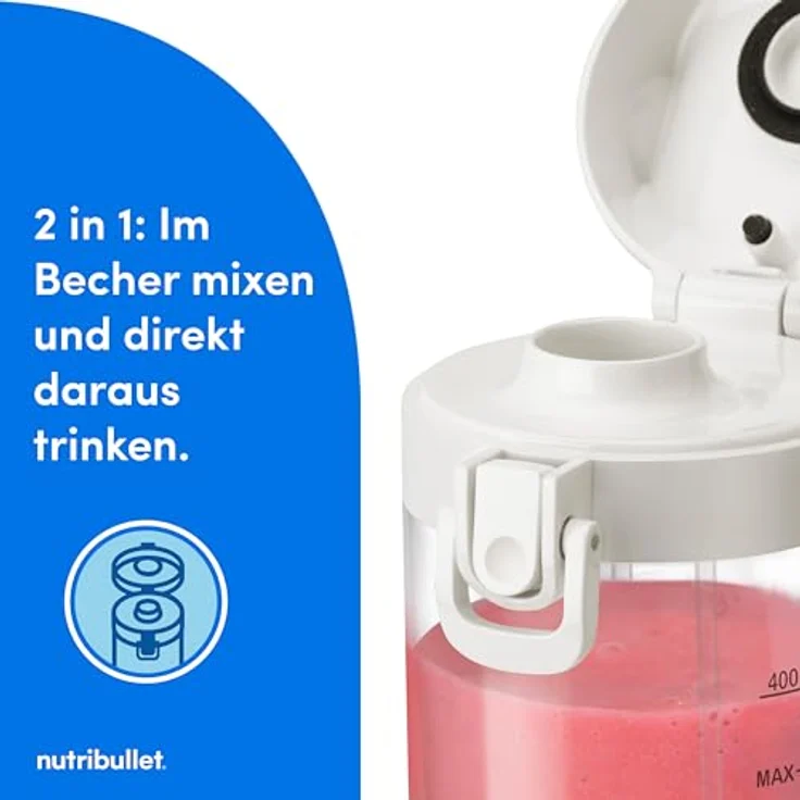 NutriBullet NBP003W, Standmixer, Weiss – Bild 5