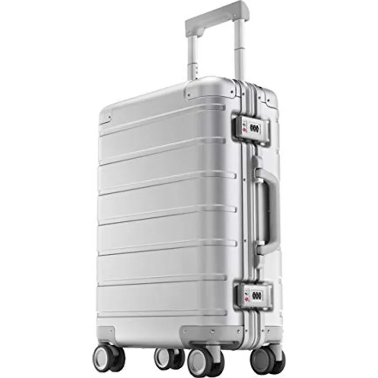 Xiaomi Mi Metal Carry-on Luggage 20" (31 Liter) Hartschalen Trolley Koffer Rollkoffer aus hochwertiger Aluminium/Magnesium Legierung mit 4 Rollen und zweifachem TSA-Zahlenschloss, geprüft