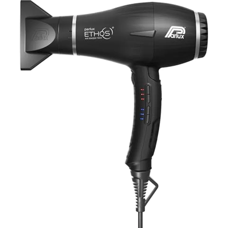 Parlux Ethos schwarz, Professioneller Haartrockner mit digitalem Motor und 2300 Watt