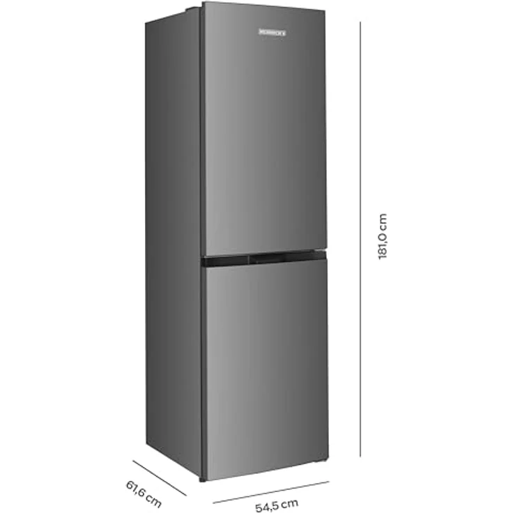 Heinrich´s HKS 3194, Kühlgefrierkombination mit 247L Gesamtvolumen, No Frost, 165L Kühlvolumen, 82L Gefriervolumen, leise 39 dB, Inox, Energieklasse D, LED Beleuchtung – Bild 5