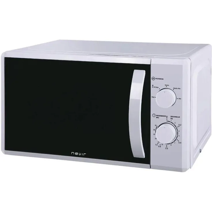 Nevir NVR-6226M, Mikrowelle mit 20 l, 700 W, Auftaufunktion, Aufwärmfunktion und Kindersicherung, weiß
