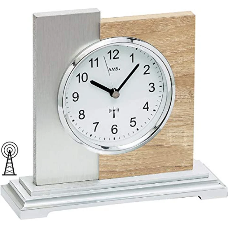 AMS Funktischuhr F5151, moderne Tischuhr für stilvolle Wohnatmosphäre, Made in Germany – Bild 2