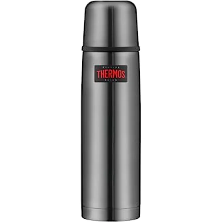 THERMOS 4019.218.075 Thermosflasche Light & Compact, Edelstahl Cool Grey 0,75 l, Spülmaschinenfest, 18 Stunen heiß, 24 Stunden kalt – Bild 2