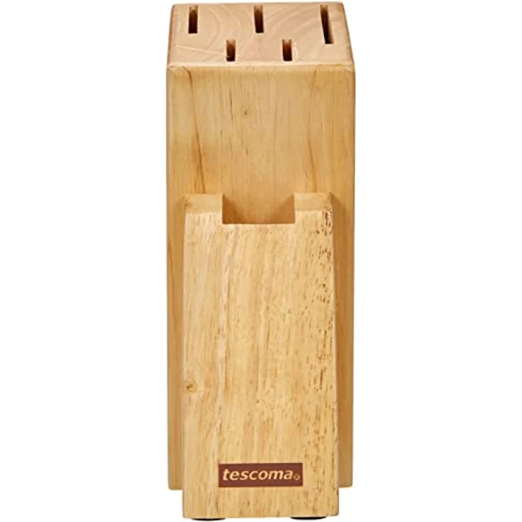 Tescoma Messer-und Scherenblock aus Holz, beige, 16 x 8 x 21 cm - Übersichtliche Aufbewahrung für Kochmesser und Schere – Bild 3