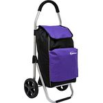 EYEPOWER 52L Einkaufstrolley Kühlfach Faltbarer Einkaufsroller 100x43x38cm Lila