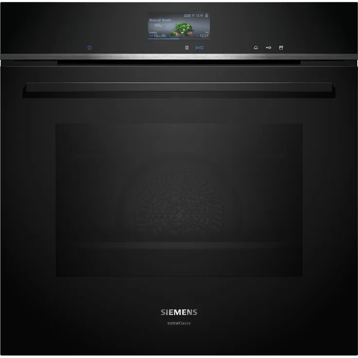 Siemens iQ700 HR776GMB1 Einbaubackofen, 71 L, Dampfgaren, AutoClean, A+, 30-300 °C, schwarz (inkl. Lieferung zum Aufstellungsort)
