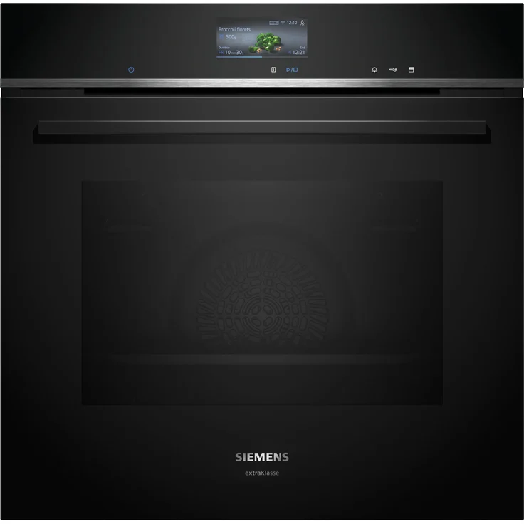Siemens iQ700 HR776GMB1 Einbaubackofen, 71 L, Dampfgaren, AutoClean, A+, 30-300 °C, schwarz (inkl. Lieferung zum Aufstellungsort)