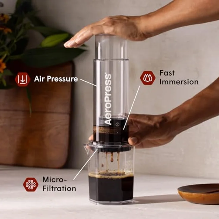 Aeropress Servierbecher 600 ml, transparent, lebensmittelecht und kompatibel mit allen AeroPress-Versionen – Bild 3