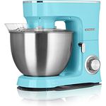 HEINRICHS Küchenmaschine Knetmaschine Teigmaschine Rührmaschine 1500W Küchengerät Rührbesen Knethaken Schneebesen 6 einstellbare Geschwindigkeiten XXL 8L Edelstahlschüssel geräuscharm (Türkis)