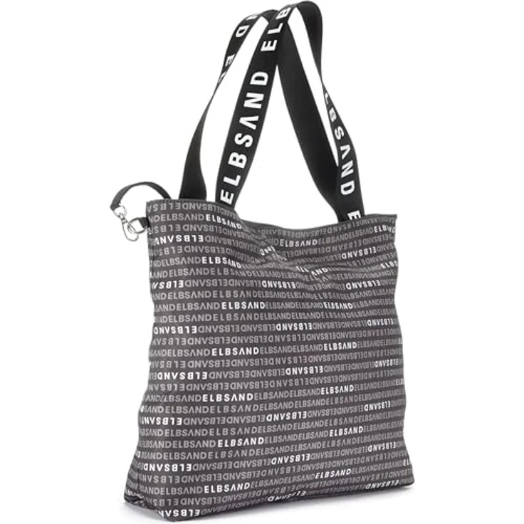 Elbsand Shopper Strandtasche XXL, vegane Handtasche mit Allover-Logoprint und herausnehmbarer Innentasche – Bild 7