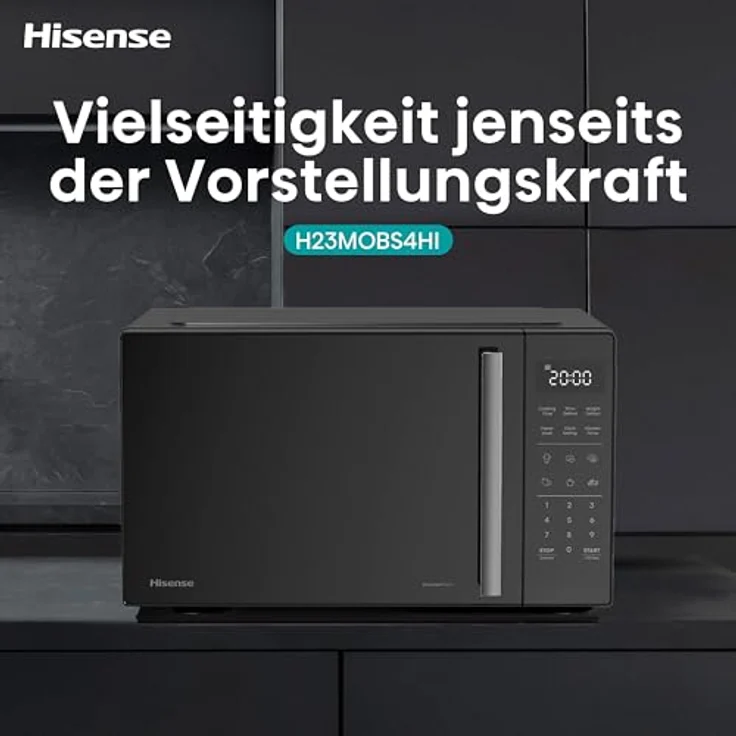 Hisense Mikrowelle H23MOBS4HI, Mikrowelle, 23 l, Schwarz, INVERTER-Technologie, 900 W, 10 Leistungsstufen – Bild 17