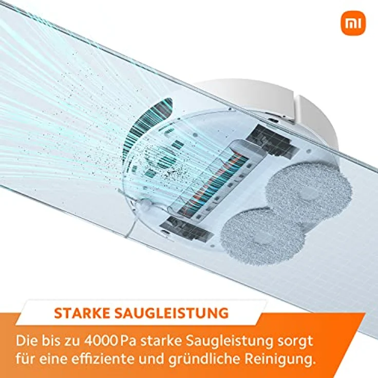 Xiaomi Robot Vacuum S10+ Saug- & Wischroboter, Smart Reinigungsplan mit LDS Navigation, 3D-Hindernisvermeidung, 4000 Pa Saugkraft, 5.200 mAh, APP Steuerung, Google & Alexa, Teppich Tierhaare Hartböden – Bild 5