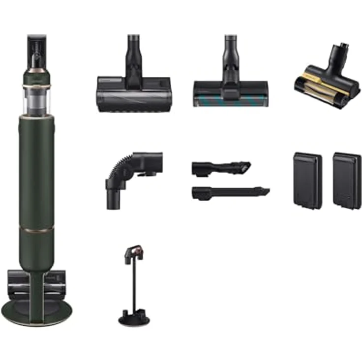 Samsung Bespoke Jet Plus Akku+ CompleteClean Akku-Staubsauger, Teleskopierbar, All-in-one Clean Station, Inkl. Ersatz-Akku und Zubehör, Woody Green, VS20B95B43N/WD – Bild 1