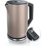 Arendo Wasserkocher ELEGANT, 1,5 l, 2200 W, Edelstahl, Doppelwand, Temperatureinstellung 40° - 100 °C mit Anzeige - Preisvergleich