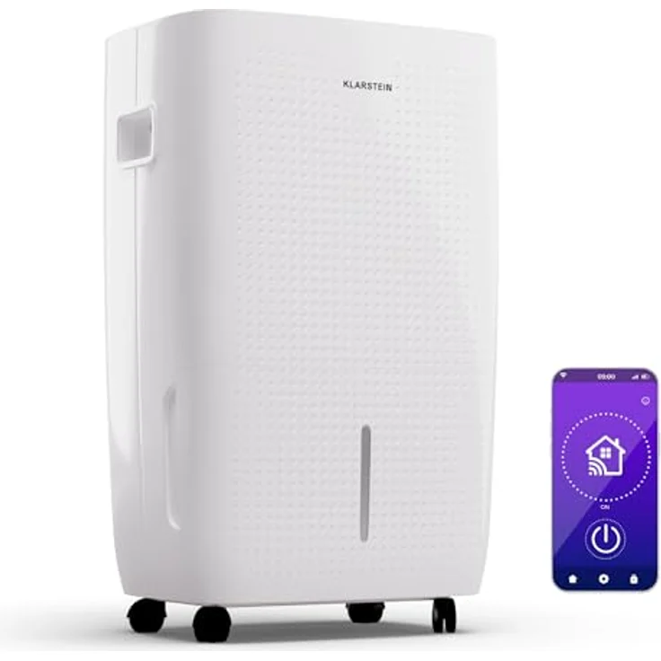Klarstein Luftentfeuchter Elektrisch bis 65m2, Smart Luftentfeuchter mit WLAN IoT App, 60 L Kapazität – Bild 1