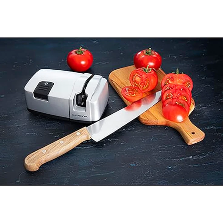 Gastronoma 18310012, Elektrischer Messerschärfer mit 20 Keramikstäben, Silber – Bild 6