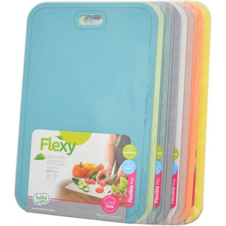 hobby life FLEXY Schneidebrett flexibel, lebensmittelecht und spülmaschinengeeignet, moderne Pastellfarben, 21,3 x 32,7 cm