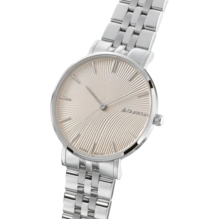Dugena Damen-Armbanduhr Linée, Quarz, Edelstahl, Wasserdicht 3 bar, Champagnerfarben – Bild 2