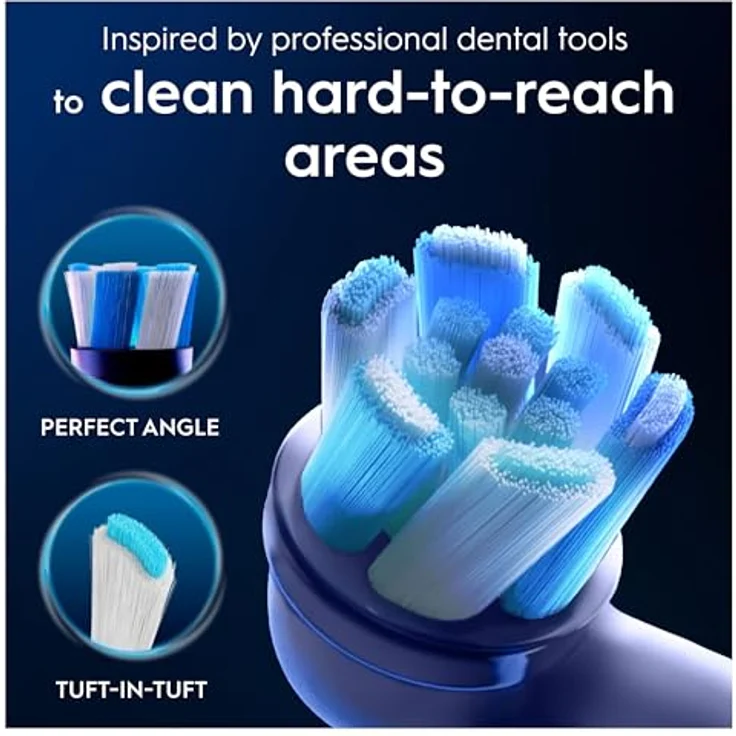 Oral-B iO Series Ultimate Clean, Zahnbürstenkopf, 8er Pack, weiß, mit CrissCross-Borsten und Farbwechsel-Indikator – Bild 3