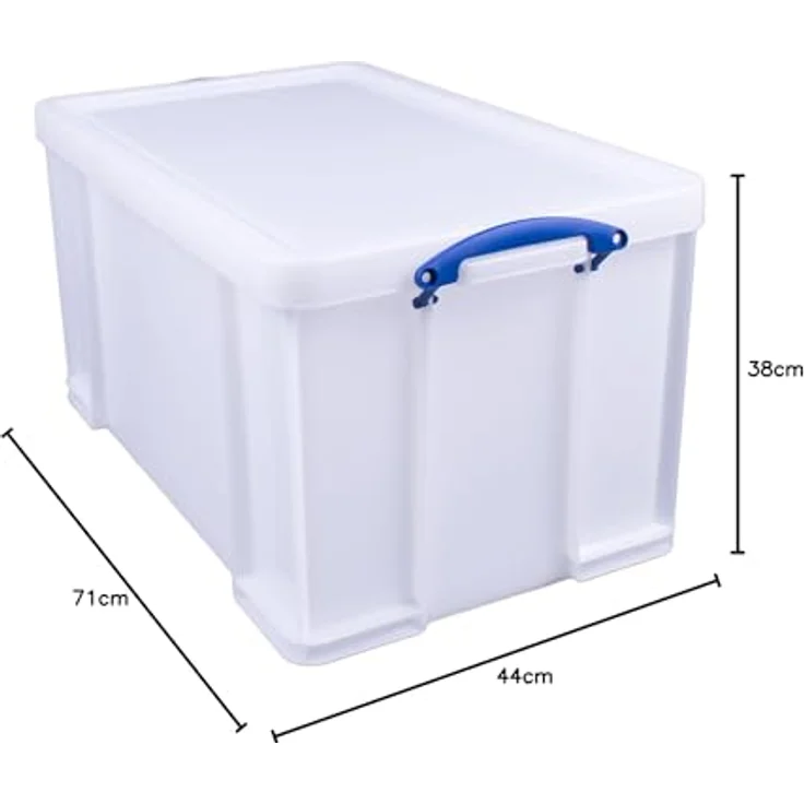 Really Useful Box Aufbewahrungsbox aus Kunststoff, 84 l, Weiß, stapelbar, schlagfest – Bild 4