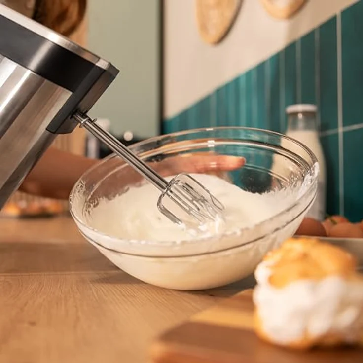 Cecotec Handrührgerät PowerTwist 500 Full Steel, 500 W, 5 Geschwindigkeiten, Turbofunktion, mit Schneebesen, Rühr- und Knethaken, ergonomisches Design – Bild 5