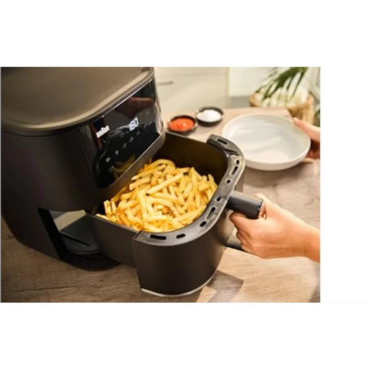 Braun MultiFry 5 HF5030 Digitale Heißluftfritteuse, 6L Airfryer mit 8 Programmen, 1700W, Touch-Bedienung, spülmaschinenfester Korb, Schwarz – Bild 4