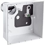 Original ER GH APB Aufputzgehäuse für Bad, Küche, Raum ohne Fenster, WC etc., Art. Nr. 0084.0353 von Maico, Mit Brandschutz u. Metallstutzen u. Brandschutz-Metall-Absperrklappe