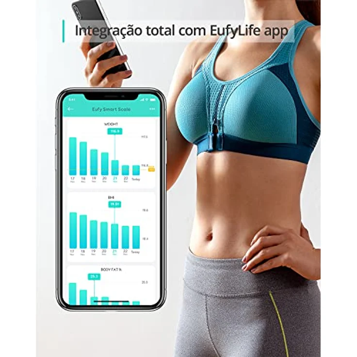 Eufy Smart Scale C1 Körperanalysewaage Wägebereich (max.)=150kg Weiß – Bild 3