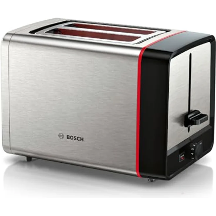 Bosch Kompakt Toaster MyMoment TAT6M420, entnehmbarer klappbarer Brötchenaufsatz, mit Auftaufunktion, Abschaltautomatik, Liftfunktion, Brotzentrierung, ideal für 2 Scheiben, 800 Watt, Edelstahl – Bild 1