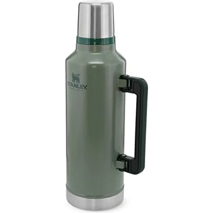 Stanley Classic Legendary Thermosflasche 2.3L Hammertone Green - Edelstahl Thermoskanne - BPA-frei - Thermos Hält 48 Stunden Heiß - Deckel Fungiert Auch als Trinkbecher - Spülmaschinenfest