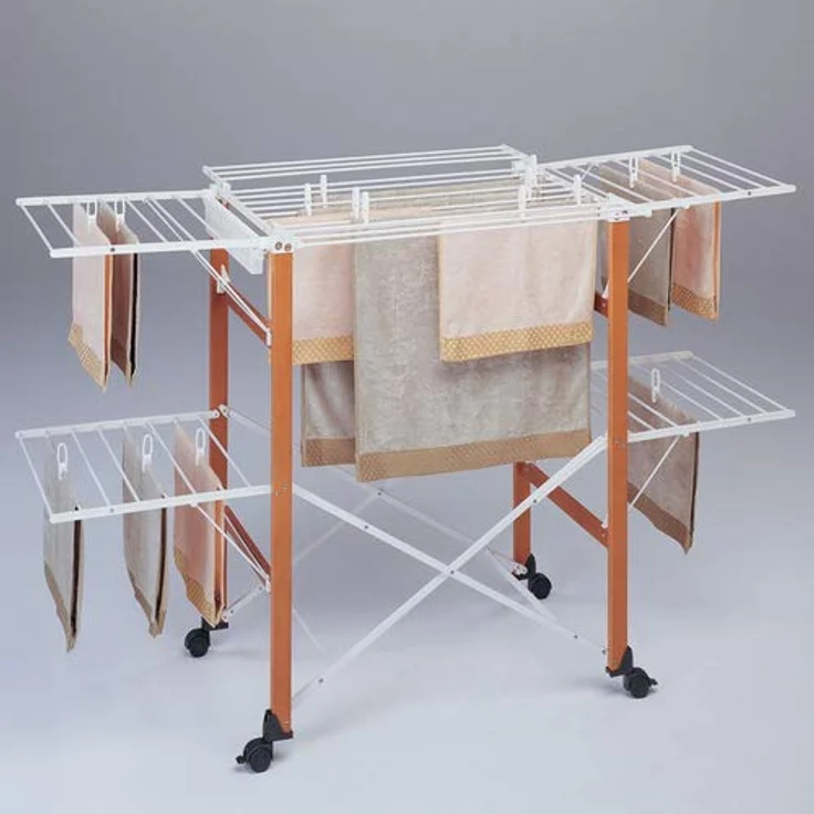 Foppapedretti Gulliver Faltwäscheständer, 105 x 80 x 174 cm, Holz, Walnuss – Bild 9