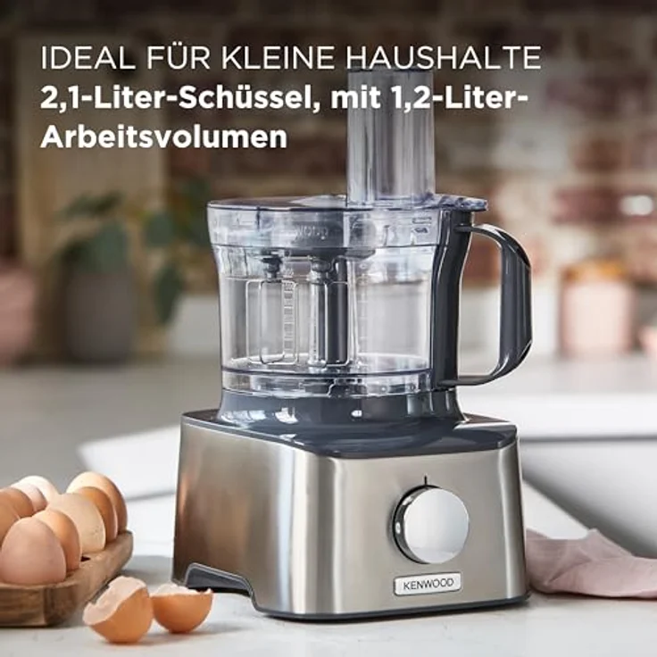 Kenwood FDM304SS MultiPro Compact Foodprozessor mit Direktantrieb, 800W, 2,1L, silber – Bild 4