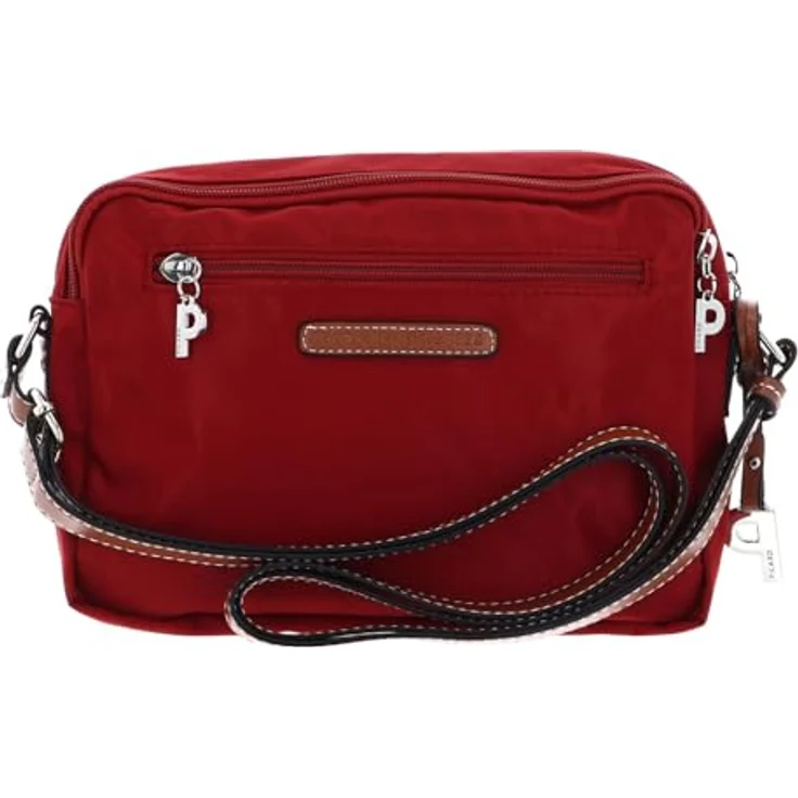 Picard Sonja Umhängetasche, 22 cm, Nylon, rot, mit Reißverschlussfächern und Innenorganisation – Bild 3