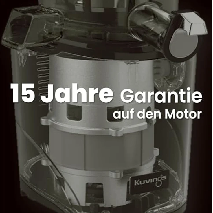 Kuvings Slow Juicer AUTO6, Entsafter für Gemüse und Obst, Elektrische Kaltpresse, 1.7L, Leicht zu Reinigen, Ruhiger Motor, Matt Gunmetal, 200 Watt – Bild 5