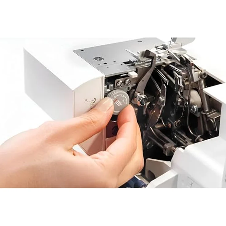 PFAFF admire air 6000, Overlock-Nähmaschine mit Electronic-One-Touch-Lufteinfädelung, 23 Stichen und großzügigem Nähbereich – Bild 6
