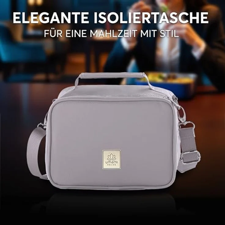 Umami Isolierter Lunchbag Premium, Lunchbox mit hochwertiger Isolierung, Grau – Bild 2