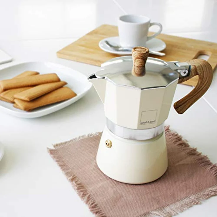 Gnali & Zani VEZ009-IND-CREAM Espressokocher, Aluminium, creme – Bild 6