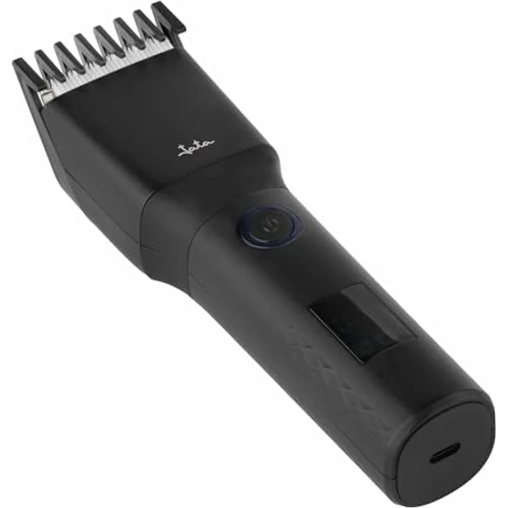 Jata JBCP3700 Haarschneidemaschine für Herren, mit 1 Schneidführung und 7 Positionen (3 bis 21 mm), Klingen aus Edelstahl und Keramik, batteriebetrieben und kabelgebunden, in Schwarz. – Bild 4