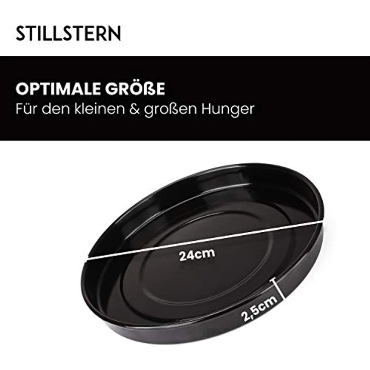 Stillstern Pizzablech rund Antihaftbeschichtet (24cm) für Minibacköfen und Öfen – Bild 4