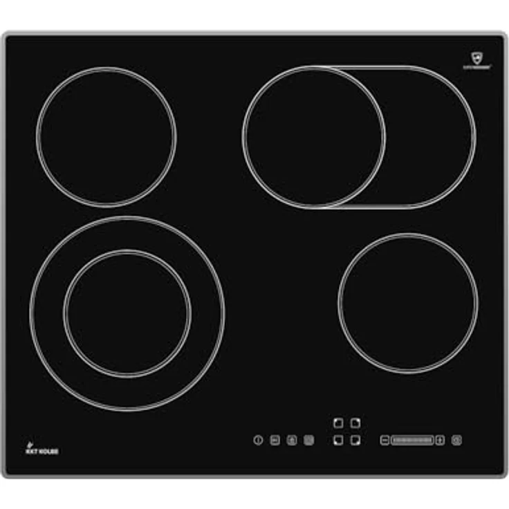 KKT KOLBE Glaskeramik Kochfeld 60 cm | Autark | 6,6 kW | 4 Zonen | 9 Stufen | Bräterzone | Dualkochzone | Slim-Designrahmen | Touch Slider | Timer | CH5901AL, Schwarz – Bild 5