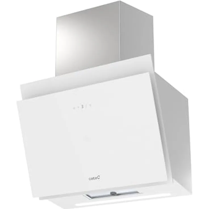 CATA Thalassa PRO 60 GWH, Dunstabzugshaube mit 640 m³/h, Abluft/Umluft, weiß, LED-Beleuchtung, 64 dB