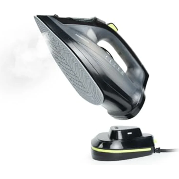 InnovaGoods® Kabelloses Dampfbügeleisen, 2400 W, doppelte horizontale/vertikale Ausrichtung, 320 ml, inklusive Ladestation, Bügelstation - Blau – Bild 1