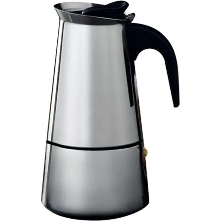 Rungassi Espressokocher Mokka Kanne 6 Tassen Edelstahl Induktion, BPA-frei, geeignet für alle Herdarten, 300 ml