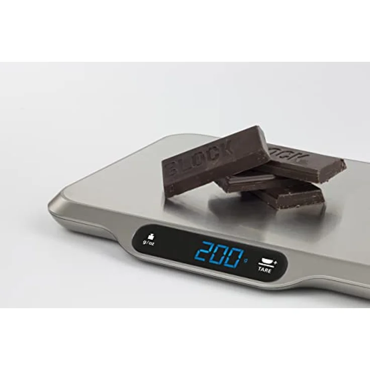 CASO L15 Design Küchenwaage, digitale Küchenwaage mit extra großer Wiegefläche (30x22 cm) aus gebürstetem Edelstahl, Wiegeskala bis max. 15kg, digital, großes Display, HOLD Funktion – Bild 4