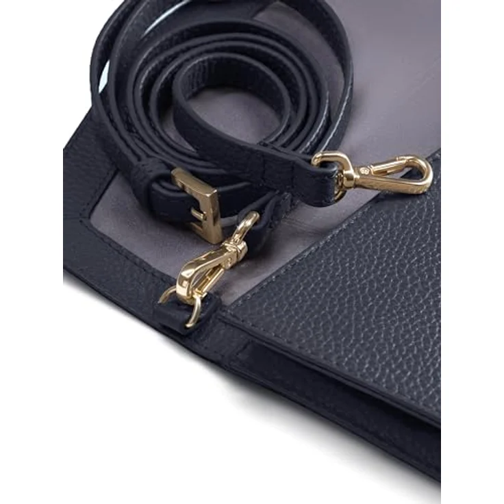 Lazarotti Bologna Leather Clutch, Umhängetasche aus 100% Leder, 23 cm, blau – Bild 8