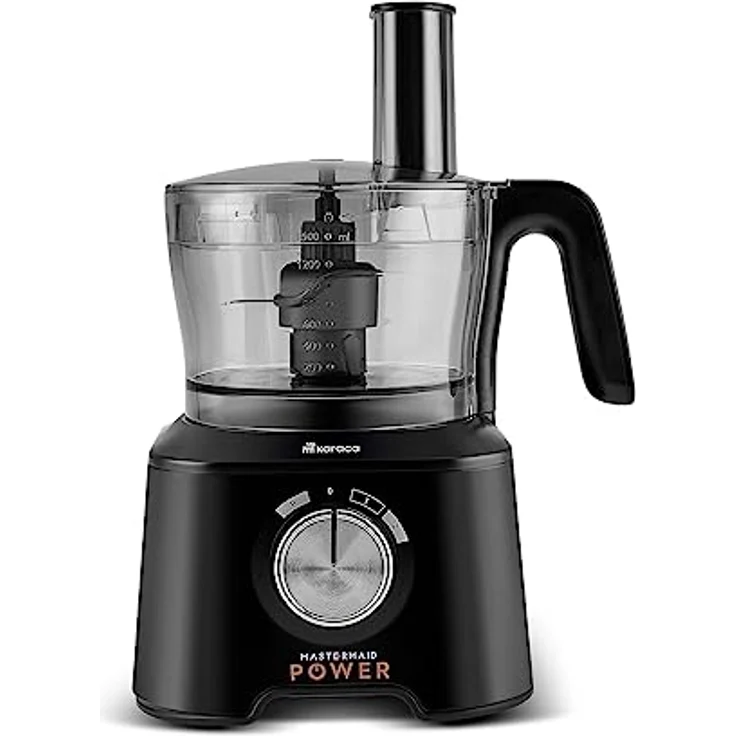 Karaca Mastermaid Power Max 11in1 Küchenmaschine, Küchenroboter mit 2500 W, Schwarz-Silber, spülmaschinengeeignet, 1000 ml Behälter, Eiscrush-Funktion – Bild 7