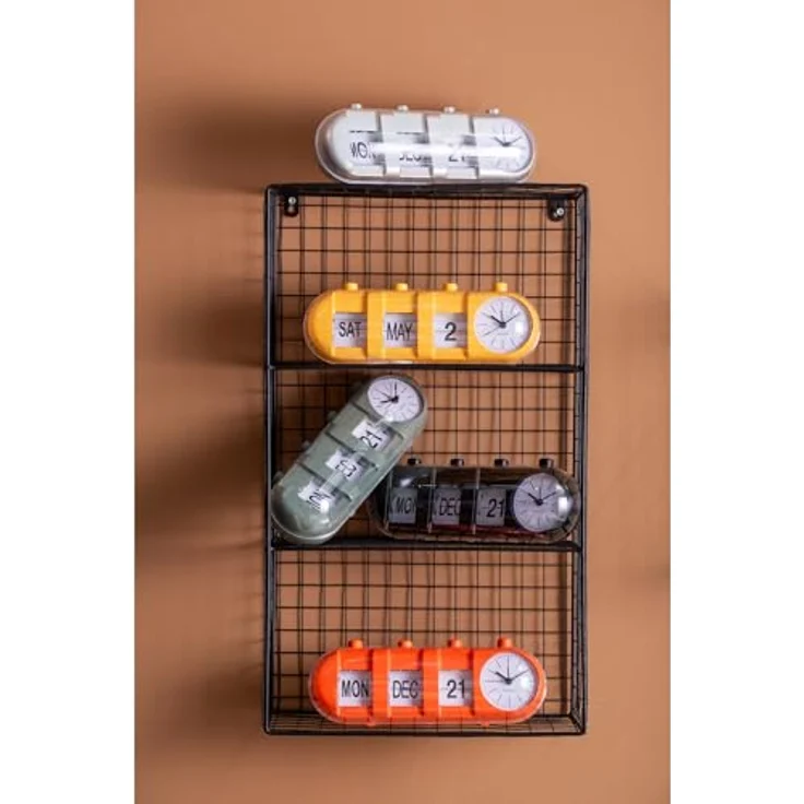 Karlsson Wecker Retro Tube, leuchtendes Orange, kompakt und tragbar, 9x26x9.3cm, Thermoplast, für Schlafzimmer – Bild 2