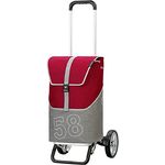 Andersen Shopper Alu Star höhenverstellbar mit Rad Ø 20 cm und 46 Liter Tasche Filip mit Kühlfach rot